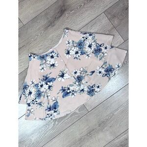 B. Original Floral Tiered Button Front Mini Skirt